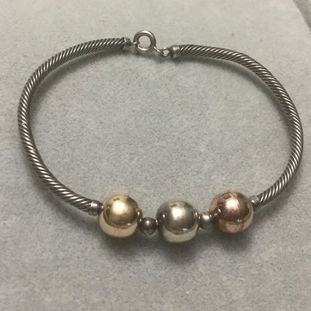 🍁 Sterling Silver Attractive Cable Bracelet Stamped